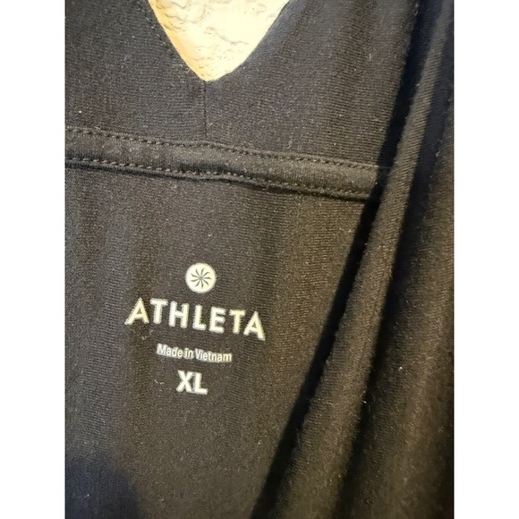 Athleta Black Asymmetrical Hem Wrap Beach Coverup Tank Dress Sz XL 2167 - Picture 3 of 11